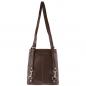 Preview: ALPENLEDER | Damen-Handtasche  MACHU PICCHU (schokobraun) 4717-s